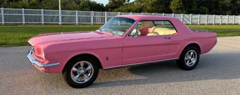 Used 1966 Ford Mustang  playboy pink for sale $34,500 at Cool Cars For Sale in Pompano Beach FL